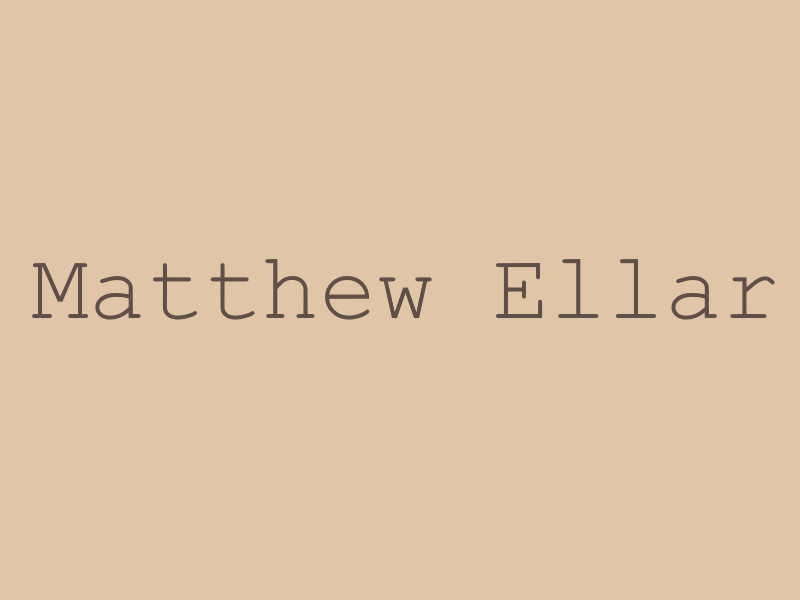 Limited Third: Professor Matthew Ellar